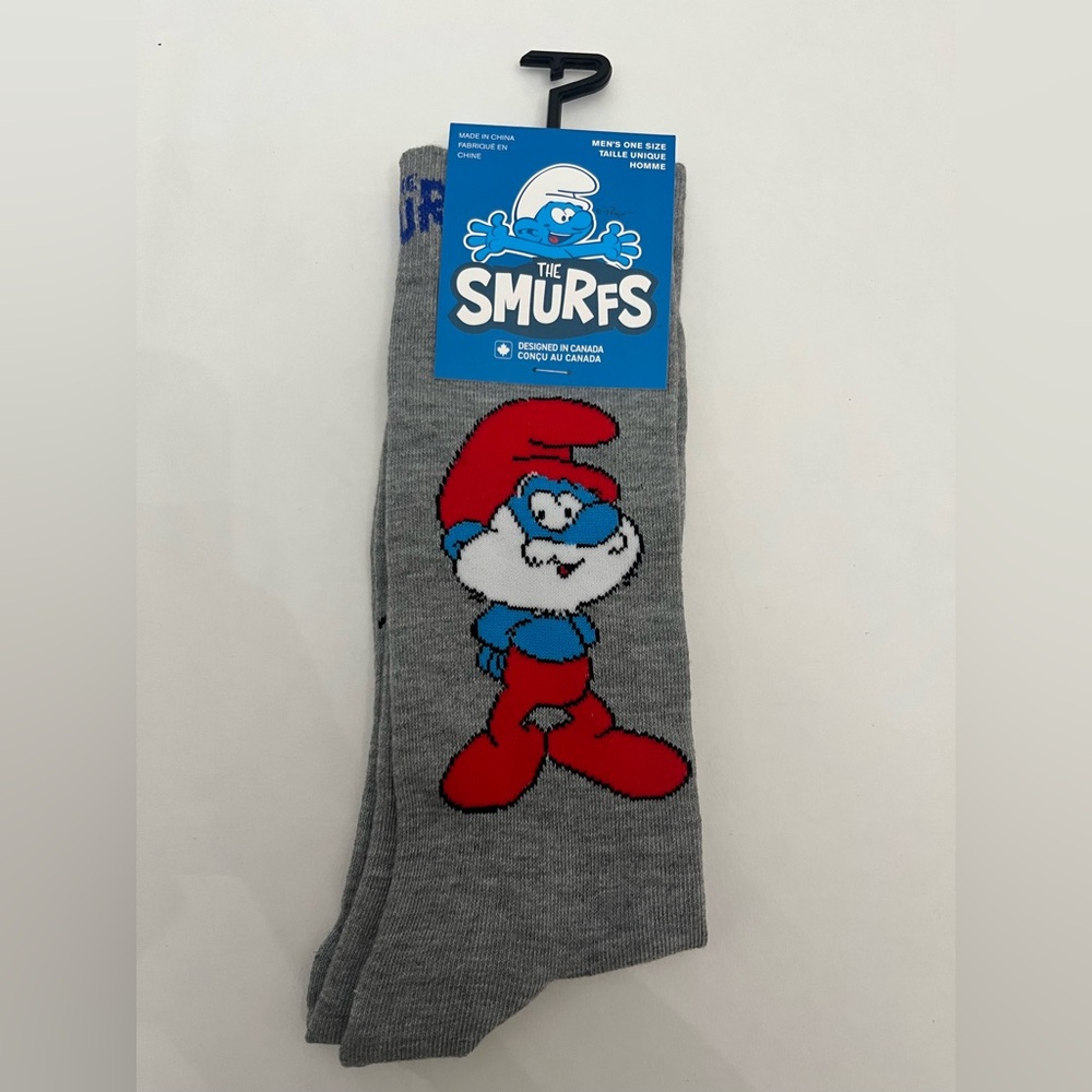 The Smurfs Papa Smurf Socks Fits Men’s Shoe Size 7-12